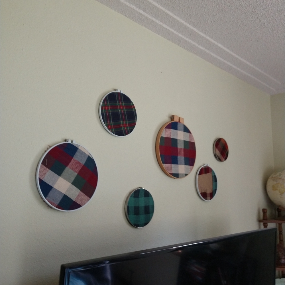 Plaid wall art